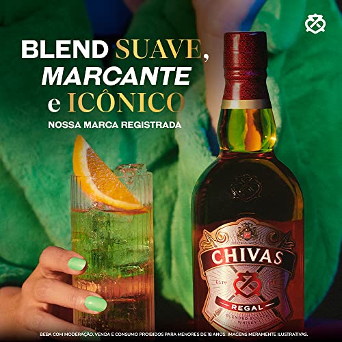 Whisky Chivas Regal 12 anos Blended Escocês - 1 litro glide