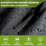 MEEYI Pokrowiec na meble ogrodowe, 87 x 87 x 77 cm, na stół ogrodowy, wiatroodporny, 420D Oxford, ze sznurkiem do ściągania, otwory wentylacyjne, torba do przechowywania