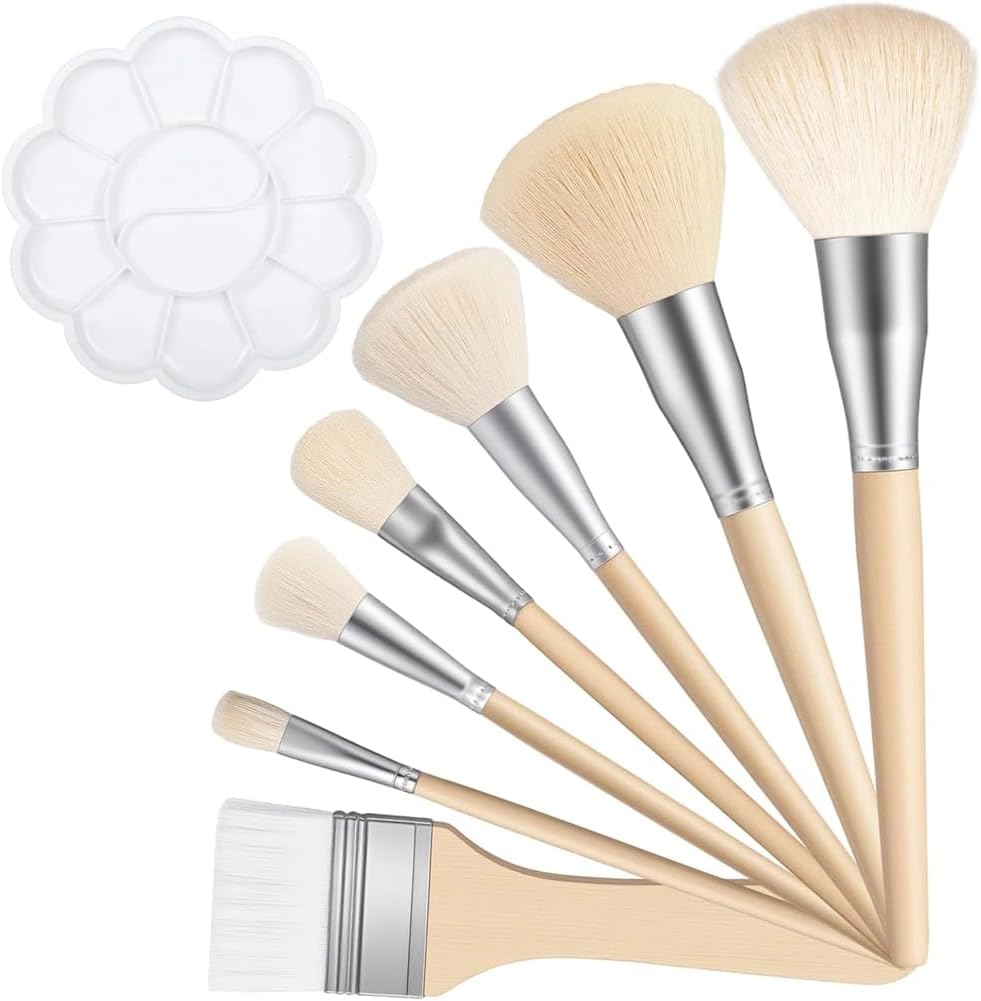 Gouache Watercolor Oil Paint Brush Set, Acrylic Color Palette, Professional Blending Brush
