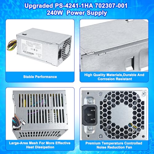 Fuente de alimentación PS-4241-1HA 240W compatible con HP ProDesk miniatura 4