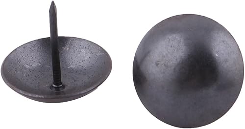 Miniatura 2 de uxcell Metal Home Furniture Round Cap Thumb Tack Nail Decorativo Pushpin 1.181 x 0.984 in 8pcs Negro