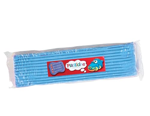 Plasticine Losa de un solo color, 400 g, azul claro #06