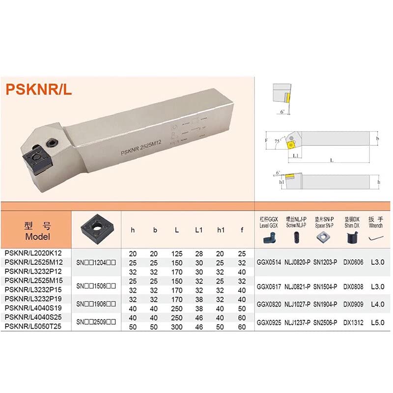 Portaherramientas para torno metálico PSKNR2020K12 PSKNL2020K12 miniatura 4