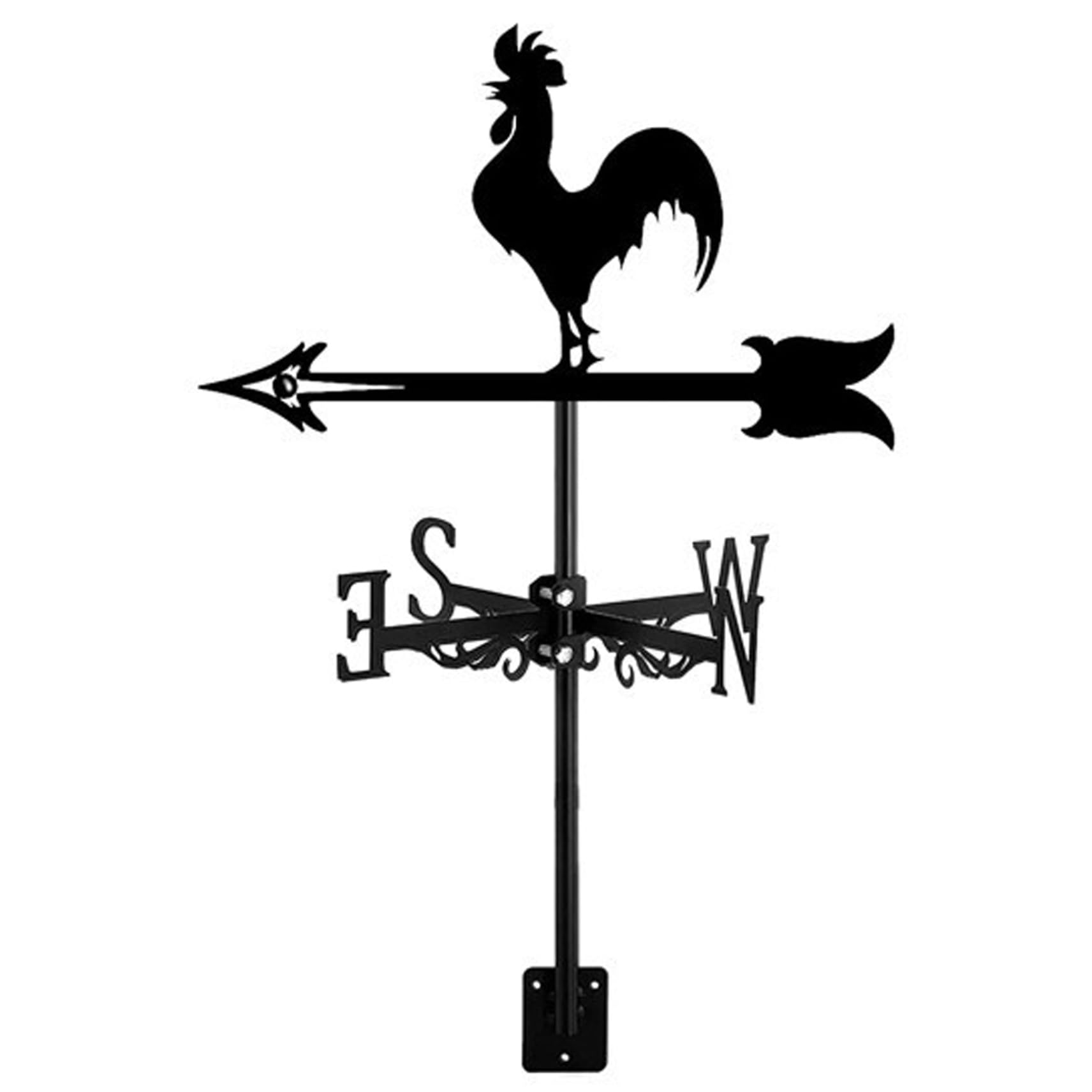 Segnavento decorativo a forma di animale, 33 x 55,9 cm, indicatore di direzione del vento per cortile, giardino, fattoria, gallo