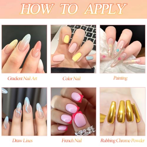 Gel de esmalte para uñas Ombre con 9 colores y 8 esponjas miniatura 5