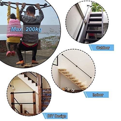Main courante kit complet avec support mural pour rampe d'escalier loft - 7