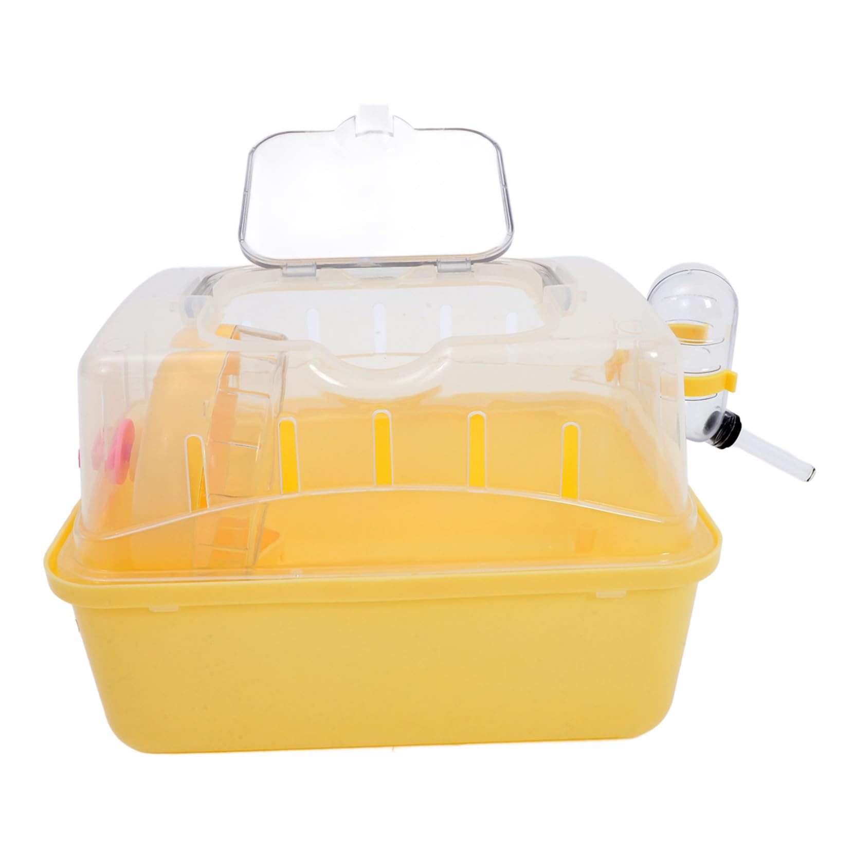 HOLIDYOYO Hamster Travel Carrier Sunroof Guinea Pig Cage Plastic Compact and Portable Pet Box