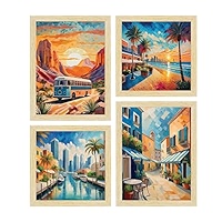 ArtX Paper Vintage Big Paintings For Wall Decoration, Wall