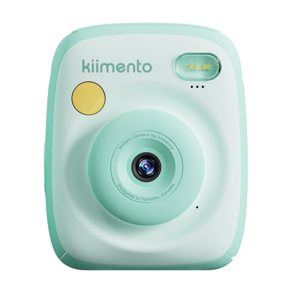 kiimento Instant Print Digital Camera, Ink-Free Thermal Printing with 4 Color-Themed Paper Options, 2.4” HD Screen, Selfie Lens, 48MP Photo, 1080p