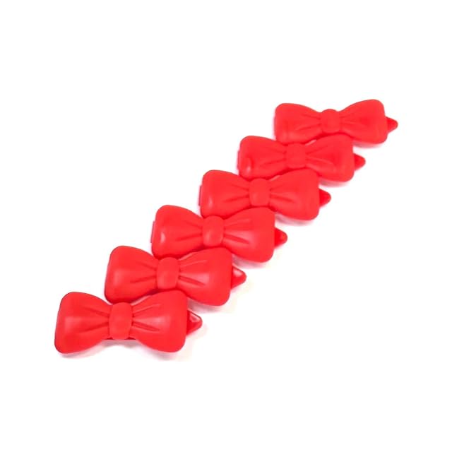 Lazos para el pelo para mascotas, 6 unidades, color rojo 08
