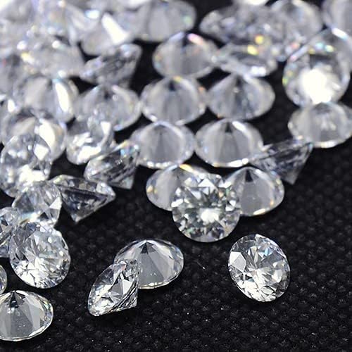 PandaHall 1000pcs Faceted Clear Cubic Zirconia Stones Loose CZ Stones 1.9mm Grade A Rhinestone Cabochons Crystal Diamond Beads for Nail Art Craft Jewelry Making