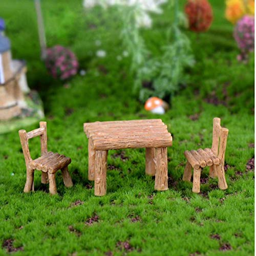 LAVALINK Tabelle Stühle Miniatures Micro Landschaft Ornament Harz-fertigkeit-fee-Garten Miniatur Terrarium Figurine… – Bild 4