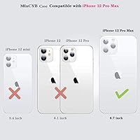 Vista 2 de MInCYB Funda para iPhone 12 Pro Max, iPhone 12 Pro Max Funda de piel tipo cartera, 2 en 1 con cremallera desmontable magnética, con correa