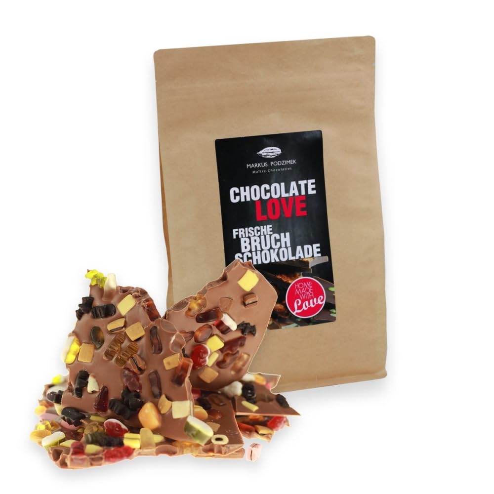 das.naschwerk Frische Bruchschokolade - Lakritz- Konfekt Edel-Vollmilchschokolade - 38% Cacao gewicht 750 g