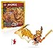LEGO NINJAGO Crystalized Minifigure - Cole (Golden Dragon) with Wings and Gold Fire Sword