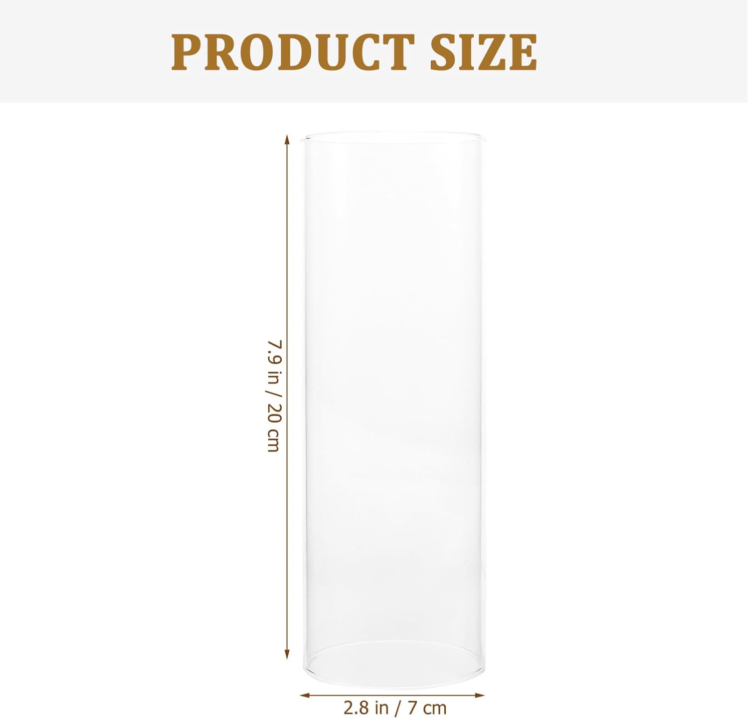 4PCS Glass Candle Covers Windproof Straight Tube Candle Shades for Home Decor Suitable for