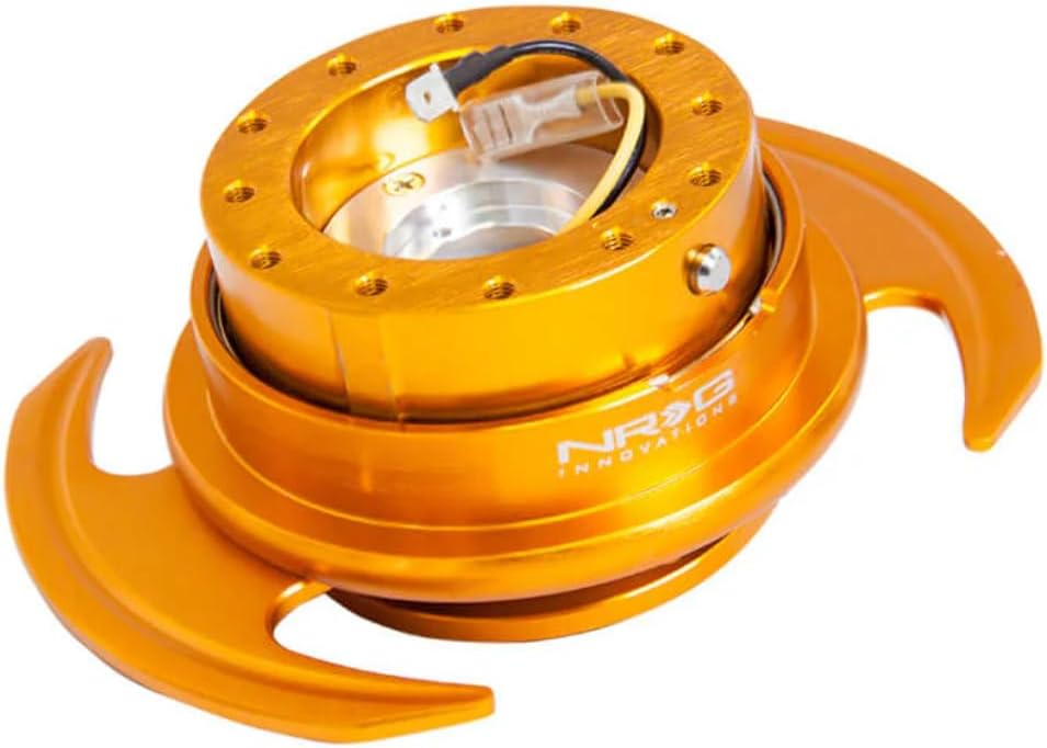 NRG Innovations NRG-SRK-650BK-MC GEN 3.0 Race Steering Wheel Quick Release Hub Adapter, 6-Hole Desgin & 6x70 and 6x74mm Bolt Patterns, Neo Chrome With Handles