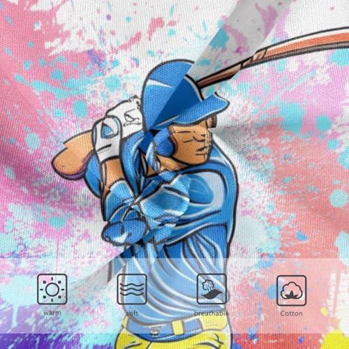 Funny Girls Underwear Toddler 2t Cotton Girl Panties Cute Cartoon Baseball Player Colorful Tie Dye Briefs Underpants3