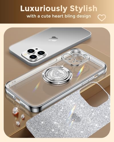 Coque iPhone 11 Pro anti-chute avec double anneau support transparent argent - 6