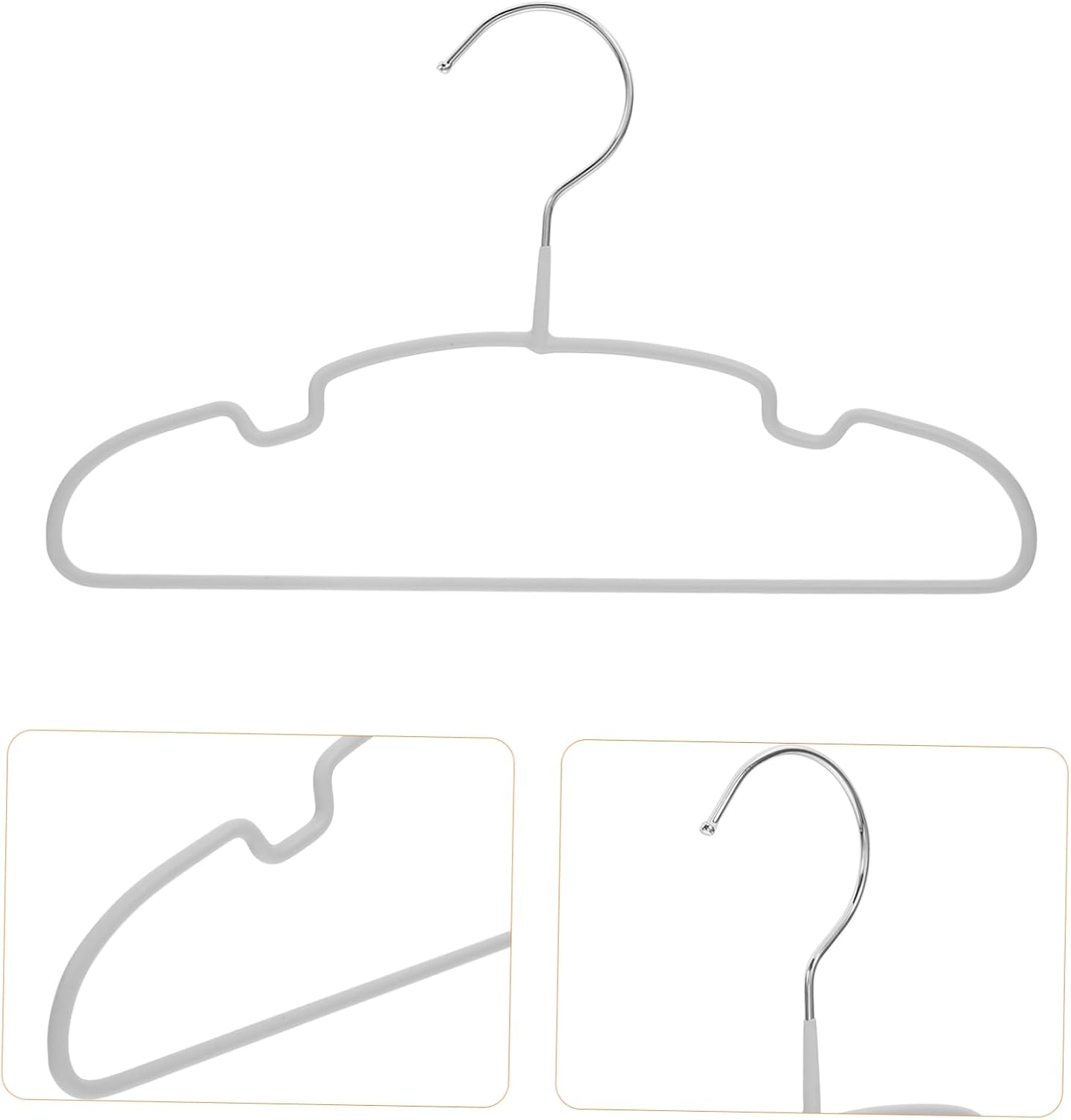 10 Pack Kids Clothes Hangers, 30cm PVC Coated Iron for Closet
