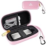 Matein Heart Monitor Case for AliveCor KardiaMobile Heart Monitor Personal EKG/KardiaMobile 6-Lead Rate Monitoring Devices, Heart Rate Monitor Storage Bag Carrying Hard Travel Case, Pink(Case Only)