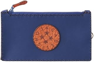 [オジャガデザイン] レザーZIPケース(LOGO・Msize) 5color OJAGADESIGN MARIANNA CC-S31 ハンドメイド 革製品 名刺 カード入れ 通帳 (ネイビー)