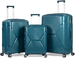 SAMARKAND - Comlpete Luggage Set 3 Piece -UNBREAKABLE PP (Petroleum blue)