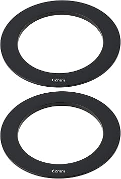 Create idea 2 PCs 62mm Metal Ring Adapter Compatible with Cokin P Series Filter Holder