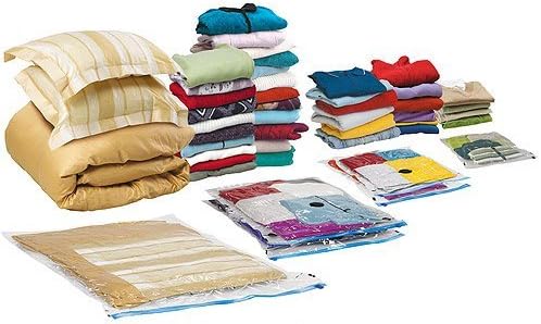 Household Organizer Space Saver Vacuum Seal Storage Bags Small to Extra Large Xl Jumbo Size Travel Compressed Bag and Carry on Pouch Easy Hand Air Deflation Pump (50x70cm(19.69x27.56 inch))