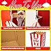 Giant Popcorn Box with Balloons and Pump, Large Cardboard Display Stand - Popcorn Prop Decorations for Movie Night, Carnivals, Theme Party, Circus, Theater (50 Pcs)
