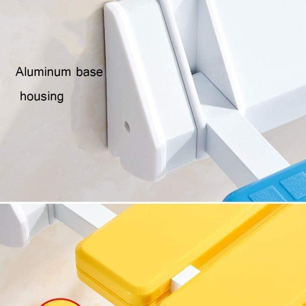Sgabello da Bagno con Sedile per Doccia Pieghevole, Sedile Antiscivolo Dispositivo di Ausilio per la Doccia per Bagno per Disabili Anziani Capacità di Carico di 130 Kg/Giallo