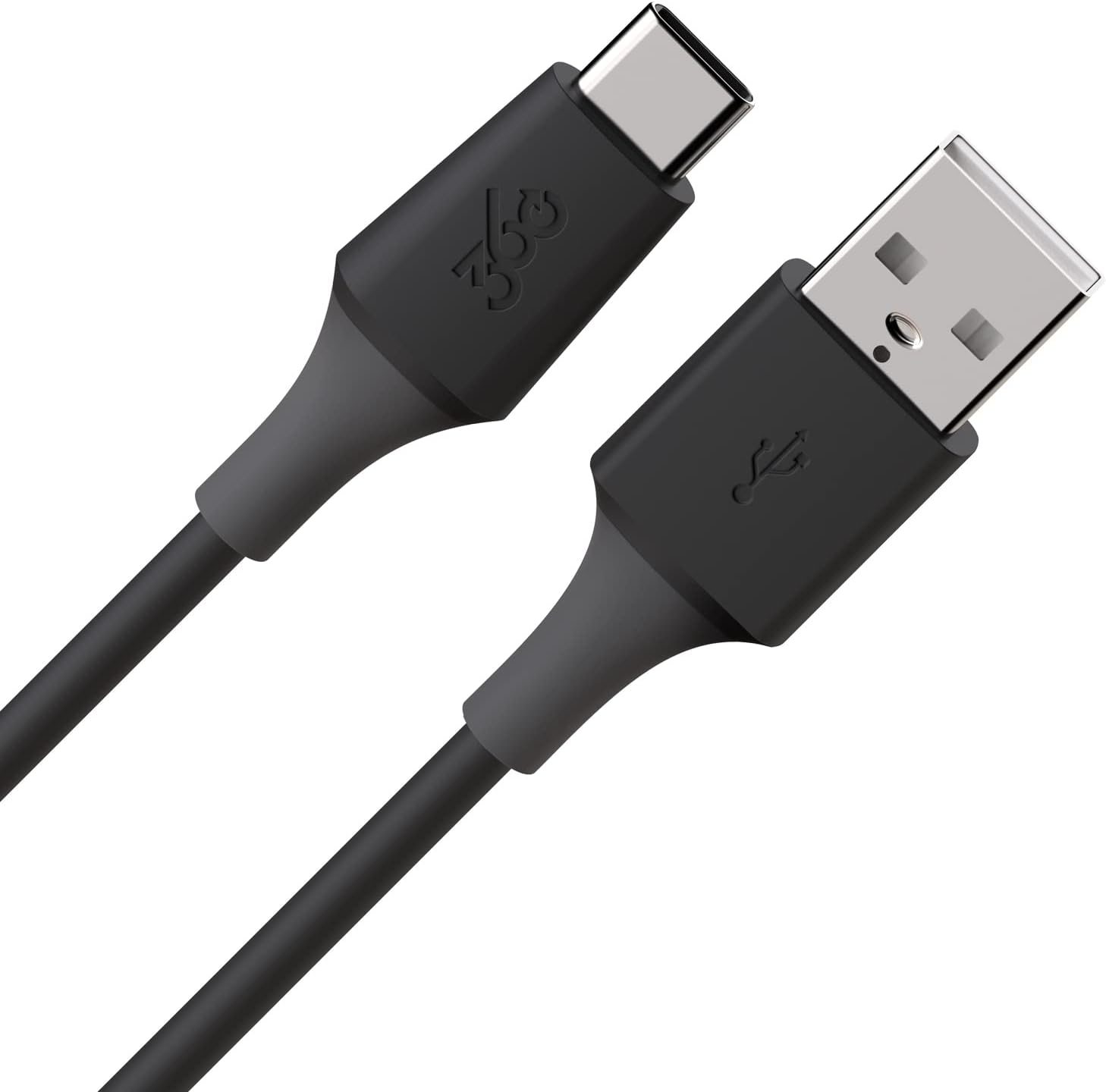 360 Electrical 3ft Infuse Premium Charging Cord, Gray, USBC to USBA for Phone