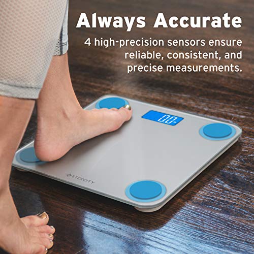 Etekcity Digital Body Weight Bathroom Scale With Round Corner Design, Large Blue Lcd Backlight Display, High Precision Measurements, 400 Pounds, 11.8X11.8 Inch (Pack Of 1) #TOP3