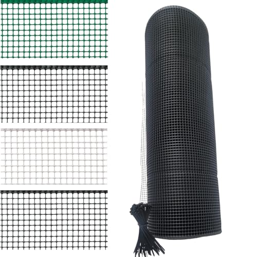 Generico Rete Balcone Protettiva in plastica per Ringhiera Cancelli e Recinzione Decorativa per Giardino Anticaduta Protezione Bambini e Animali con 100 Fascette in Omaggio (h1x5mt, Grigio)