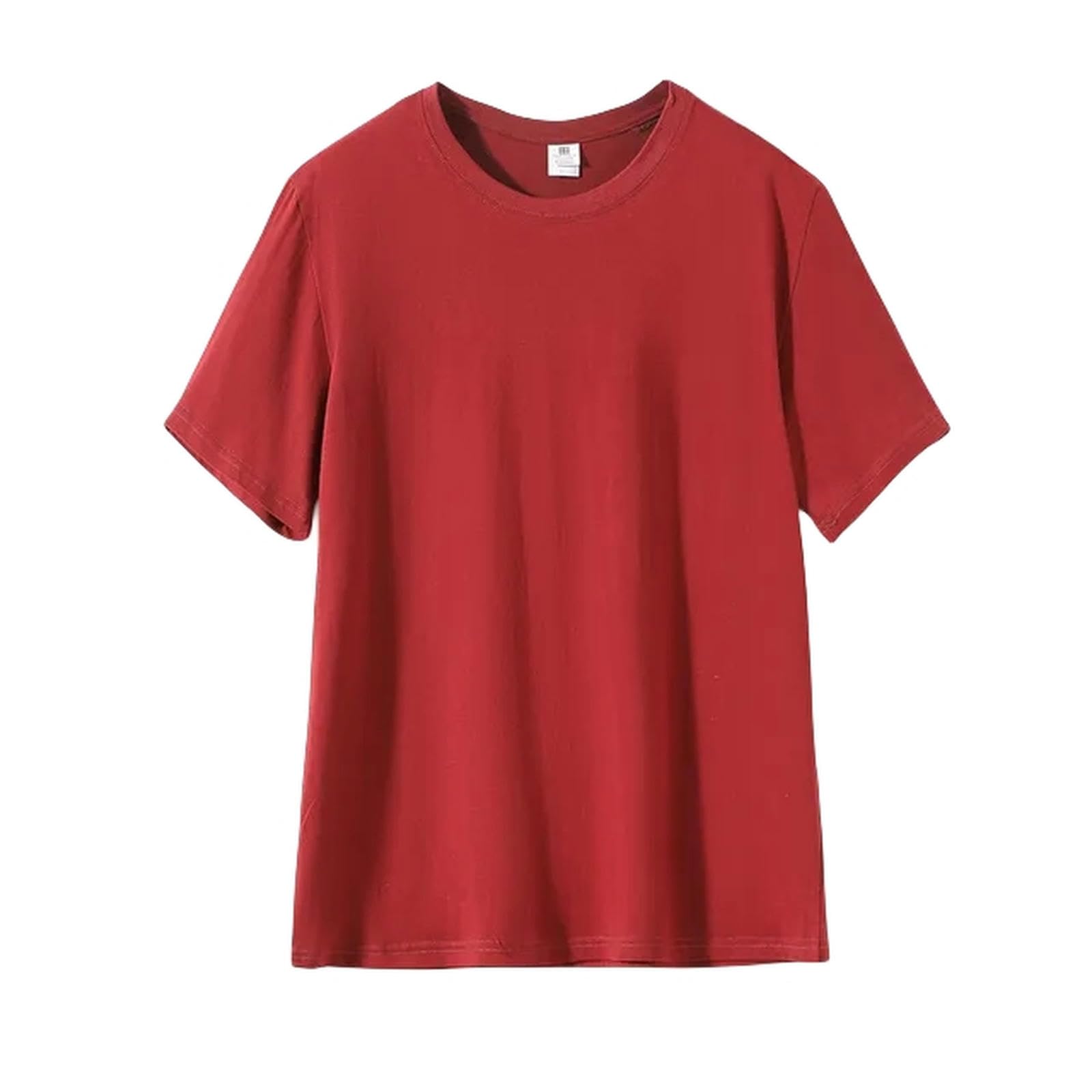 TEidea Męskie T-shirty Męska Koszulka Bawełniana Okrągły Dekolt Krótki Rękaw Wygodne Dół, E, S
