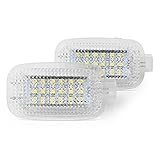 Cnwaga3 Automotive Pair 7000K White 18-SMD LED Door Courtesy Light Lamp for W204 C SLS GLK CLK W212 W221 SL GL ML