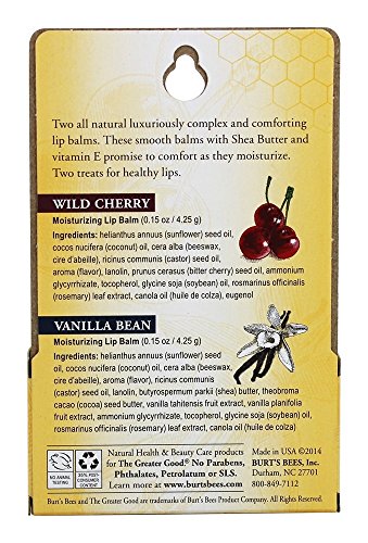 Wild Cherry & Vanilla Bean Moisturizing Lip Balm Twin Pack