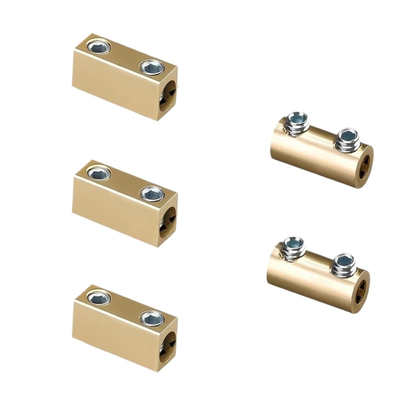 Lot de 10/20 borniers en laiton avec gaine thermorétractable 10/20/60/80 A, répartiteur haute puissance 1 entrée/1 sortie, connecteur rapide(5pcs 100A S-4holes)