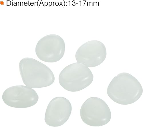 Miniatura 2 de MECCANIXITY 200 piedras brillantes de 13 a 0.669 in brillantes para decoración en la oscuridad, piedras luminosas, decoración de bricolaje blanco