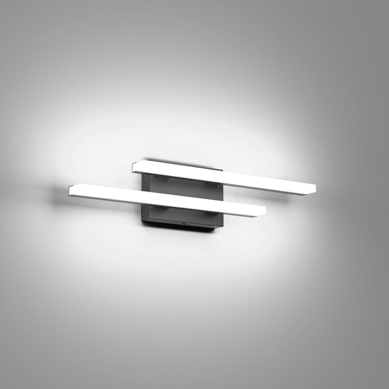 Aipsun 22inch Black Vanity Light LED Bathroom Vanity Lighting Fixtures Modern Bathroom Wall Light Fixtures (White Light 6000K) - 