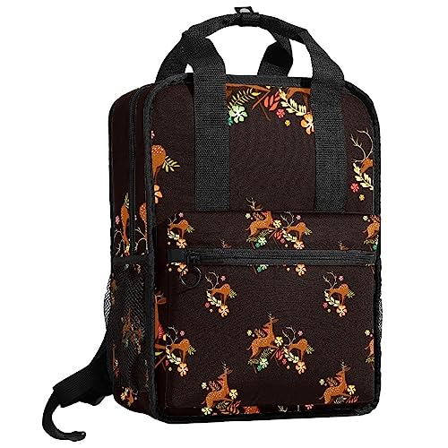 Sac à dos garçons pour l'école et les sorties motif caribou