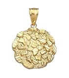 Generic Hip Hop Unique Design Gold Nugget Heart Shaped Charm Pendant For Women and Men Jewerlry (medium, yellow gold)