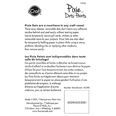 iCraft 12 Packs: 225 ct. (2,700 Total) Pixie Clear Adhesive Dots