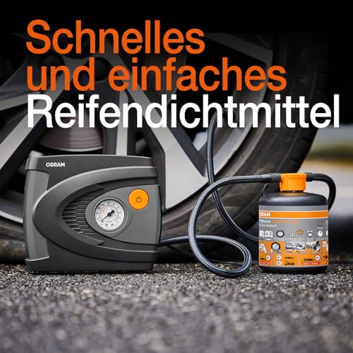 Osram TYREseal KIT Essential, 450 ml Reifendichtmittel und analoger Premium-Reifenfüller, RDKS geeigne, inklusive Aufbewahrungsbox