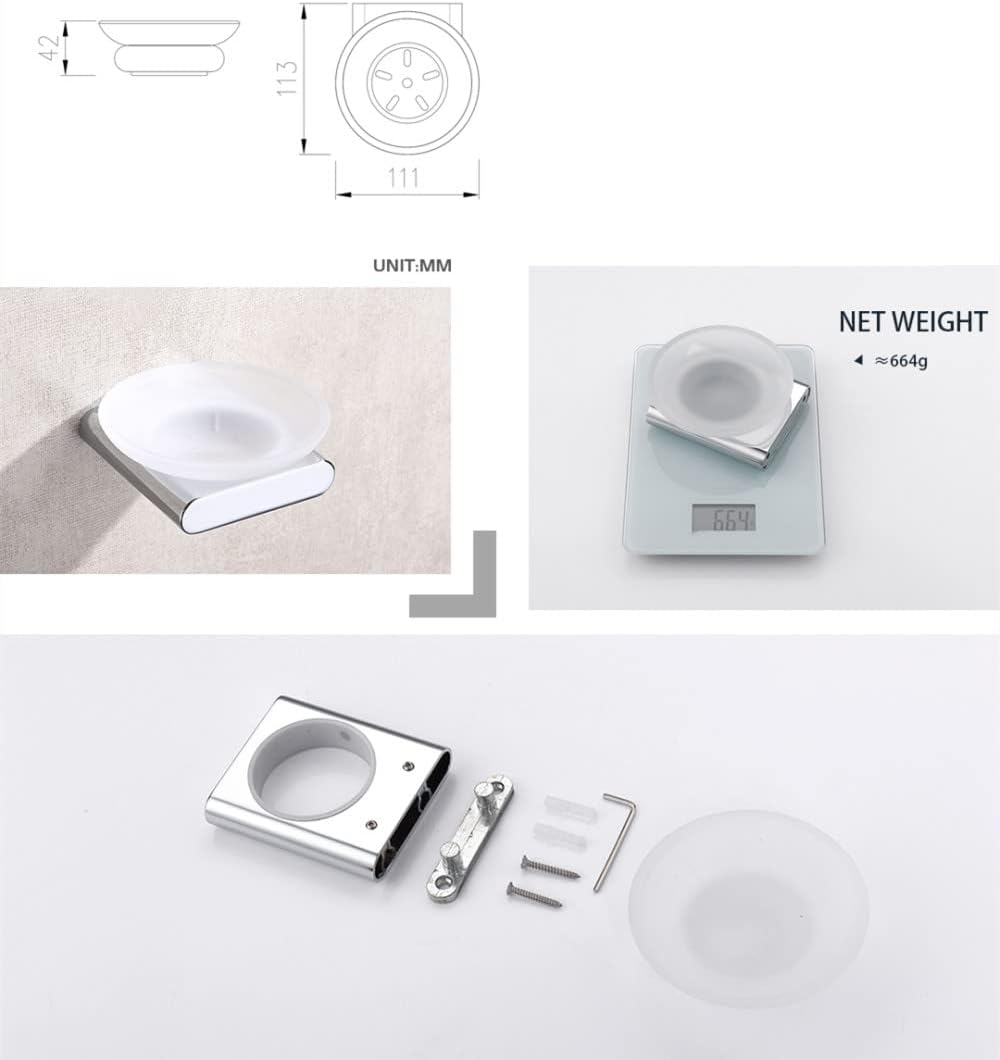 Bathroom Accessories Soap Dispenser Robe Cloth Hook Towel Ring Wall Mount Roll Paper Holder Toilet Brush Holder Towel Rack Shelf,Covered Paper Holder (Soap Dish)