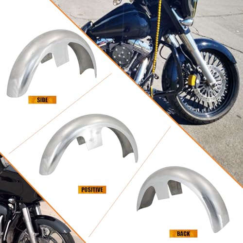 Image of 21-Inch Front Fender Fit for Harley Touring 1996-2023 | Unpainted Front Mudguard for 120 /R19 Tires, Fits Road King, Road Glide, Street Glide, Electra Glide and Custom Baggers