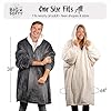 Blanket Hoodie, Oversized Hoodie Blanket, Sherpa & Fleece Wearable Blanket Hoodies for Women & Men, Comfy & Fluffy Hooded Blanket, Black Hoodie, The Big Softy® (Black) #1