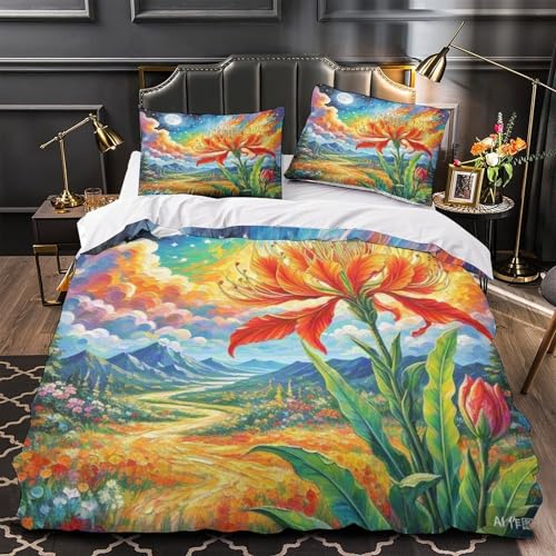Housse de couette microfibre douce Protea 3D finition haut de gamme - 4