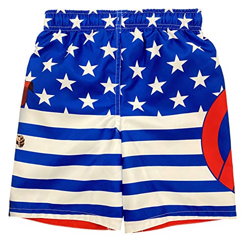 Marvel Avengers Little Boys Swim Trunks Bathing Suit Blue/White/Red 5-6 #TOP1