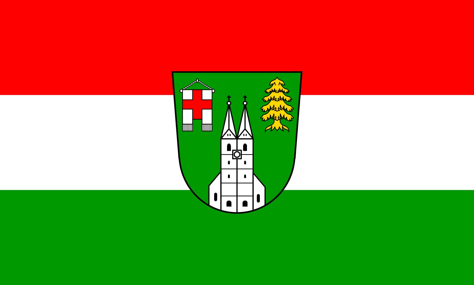 Drapeau Tuntenhausen format paysage de 1.35m² pour mât extérieur